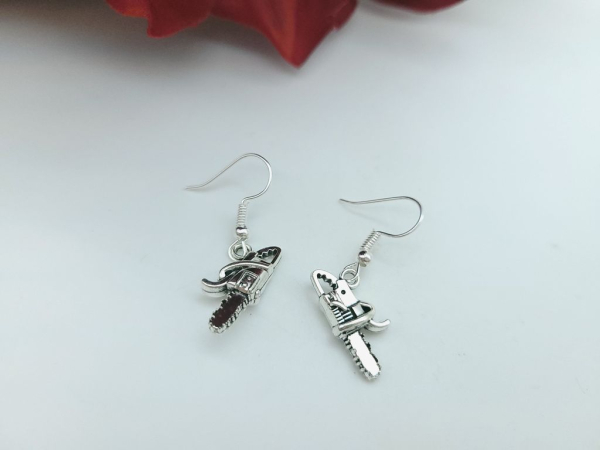 Kreissäge Ohrringe silberfarben